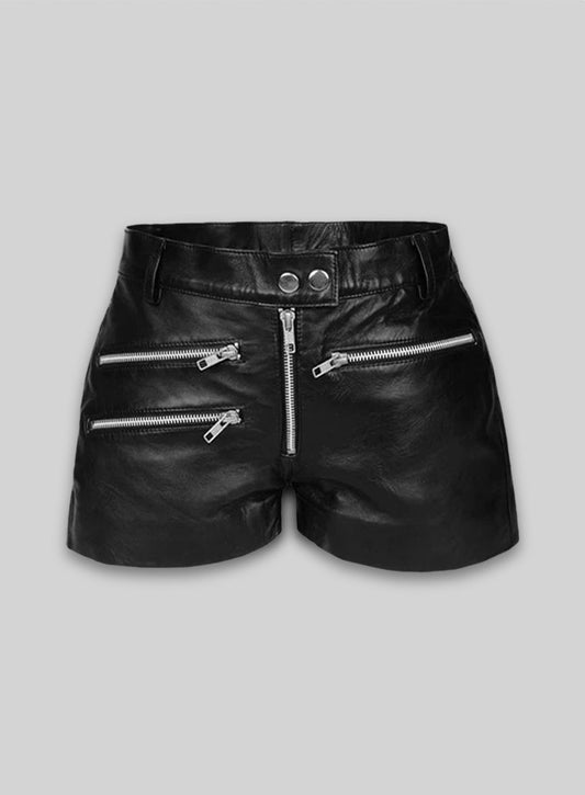 Leather Cargo Shorts Style # 385