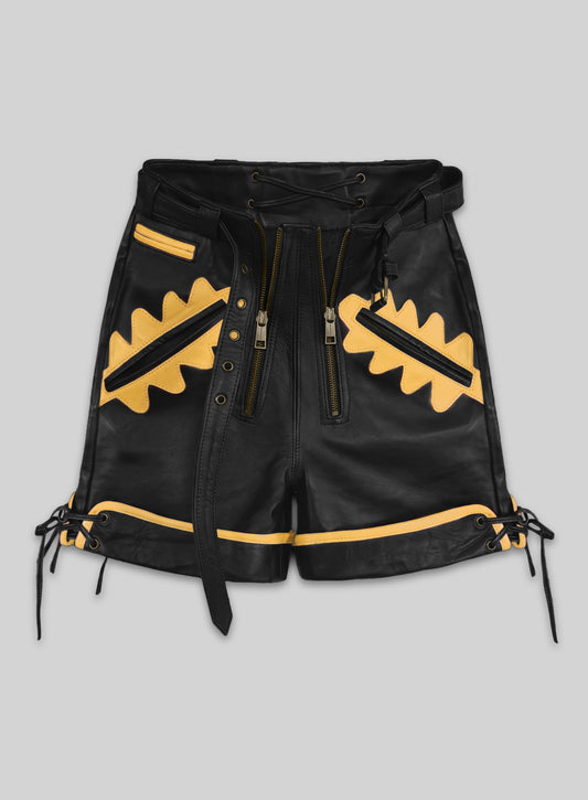 Leather Cargo Shorts Style # 364