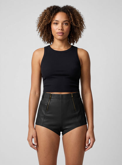 Leather Cargo Shorts Style # 372