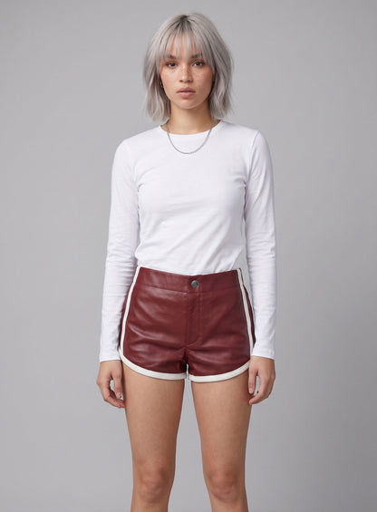 Leather Cargo Shorts Style # 373