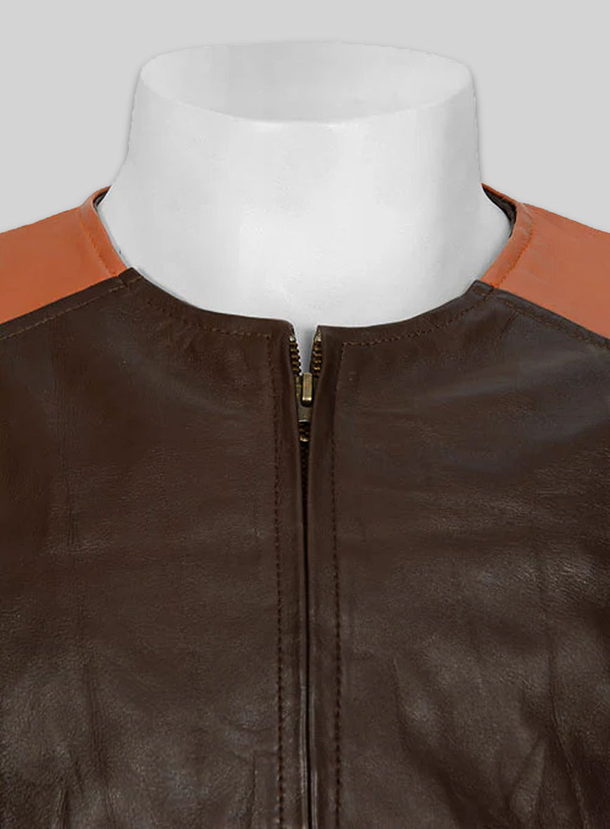 Leather Fighter T-Shirt Jacket