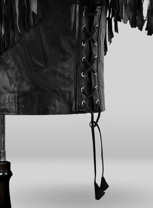 Leather Fringe Jacket #1006 - LeatherCult