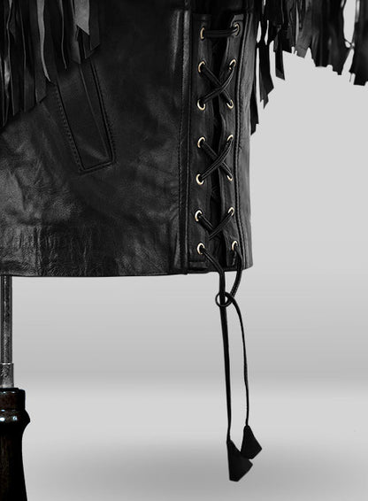 Leather Fringe Jacket #1006 - LeatherCult