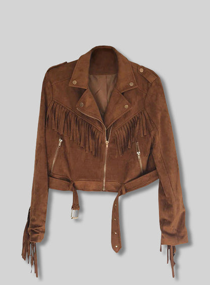 Fringe Leather Jacket #1010
