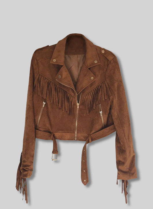 Fringe Leather Jacket #1010