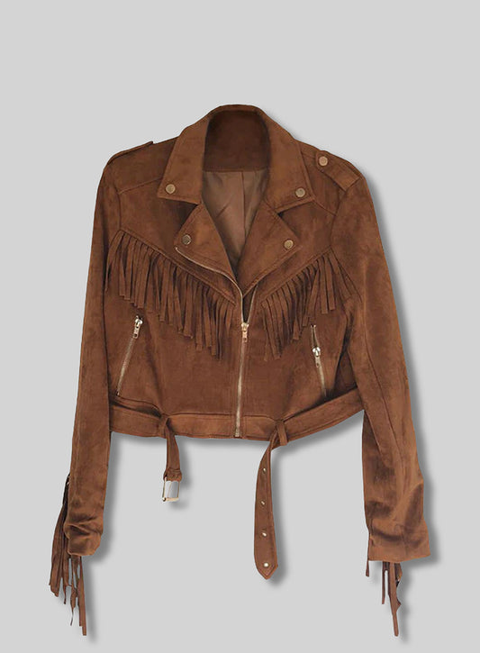 Fringe Leather Jacket #1010