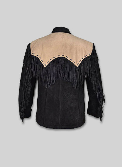 Leather Fringe Jacket #1013