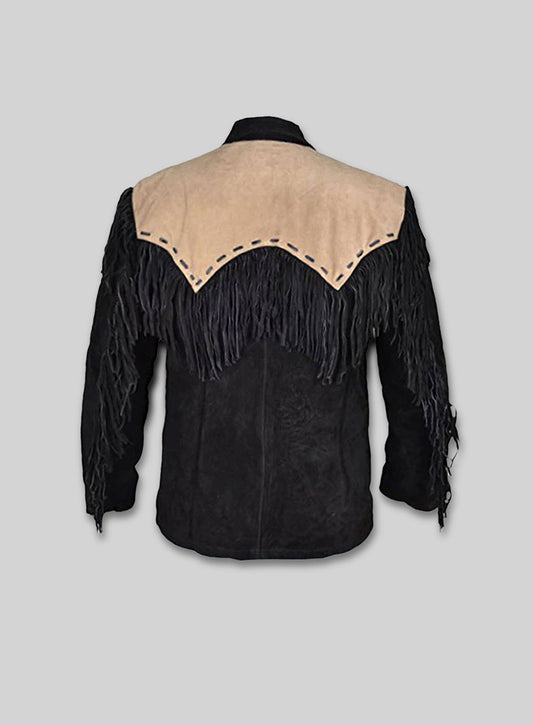 Leather Fringe Jacket #1013