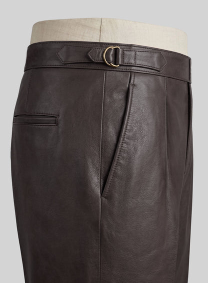 Brown Leather Gurkha Pant