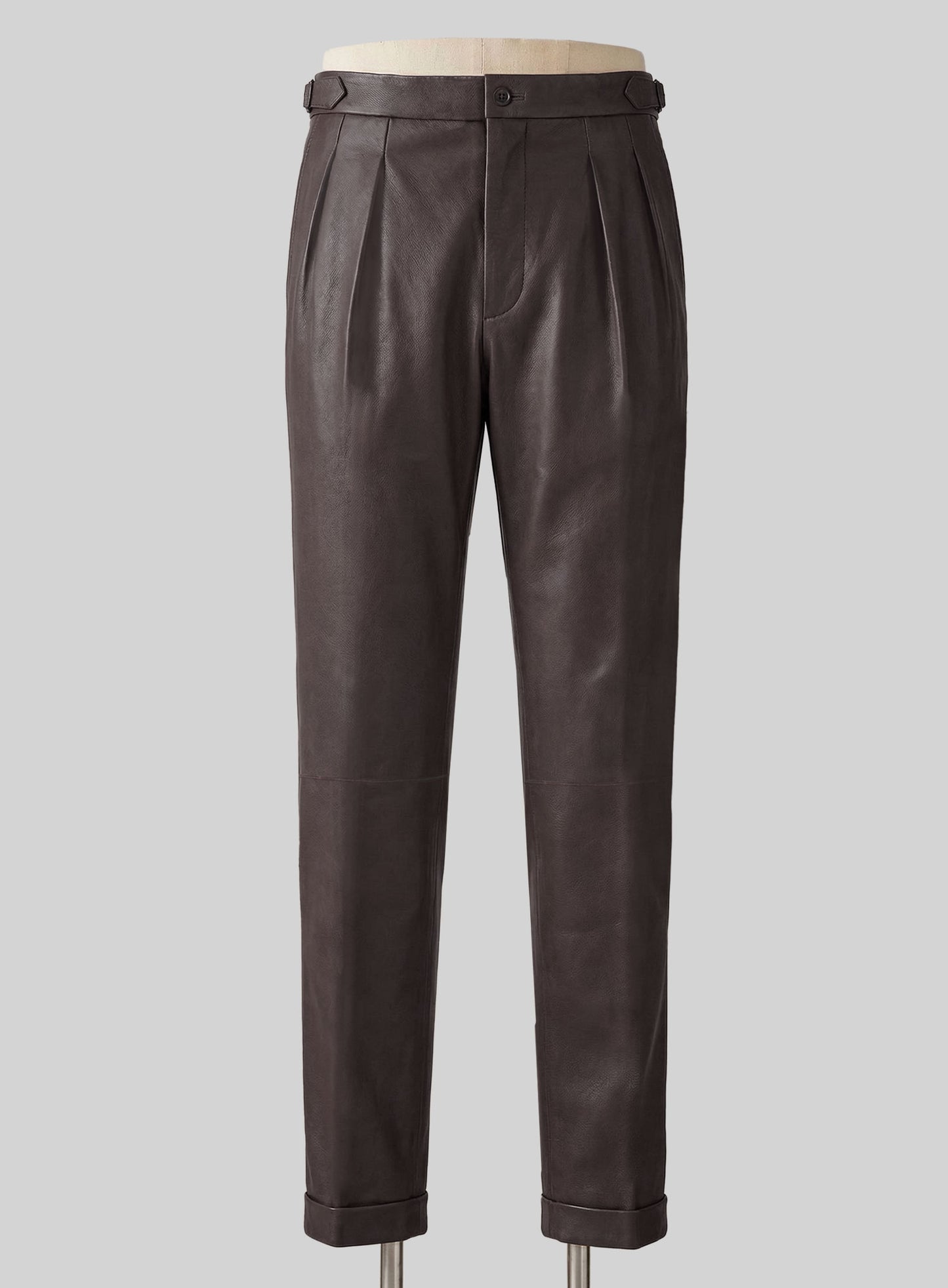 Brown Leather Gurkha Pant