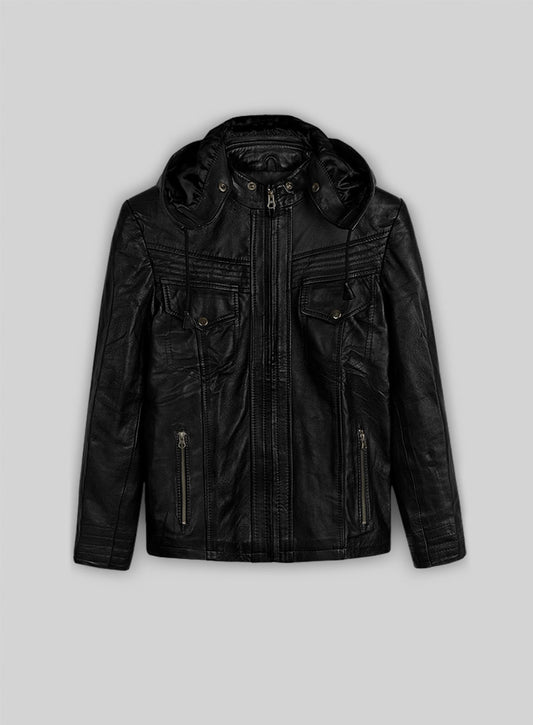Leather Hood Jacket #109