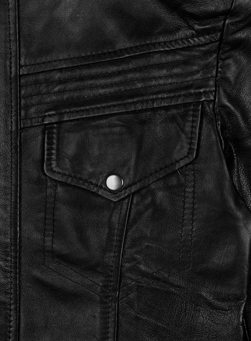 Leather Hood Jacket #109
