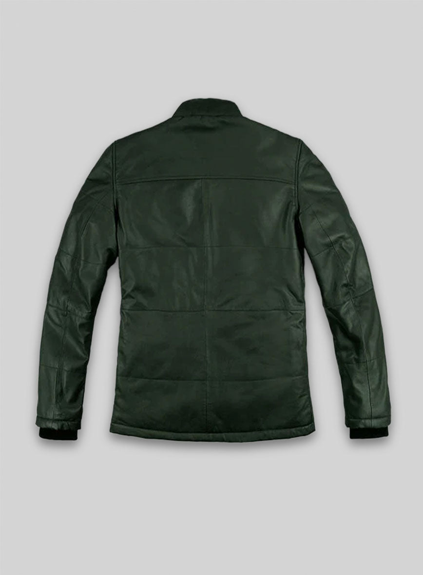 Soft Deep Olive Leather Jacket # 1000
