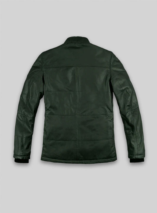 Soft Deep Olive Leather Jacket # 1000
