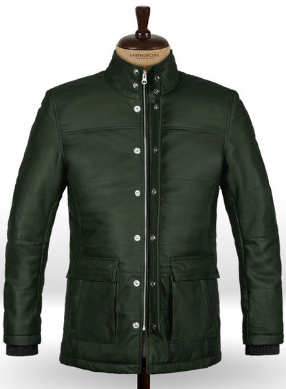 Soft Deep Olive Leather Jacket # 1000 - LeatherCult