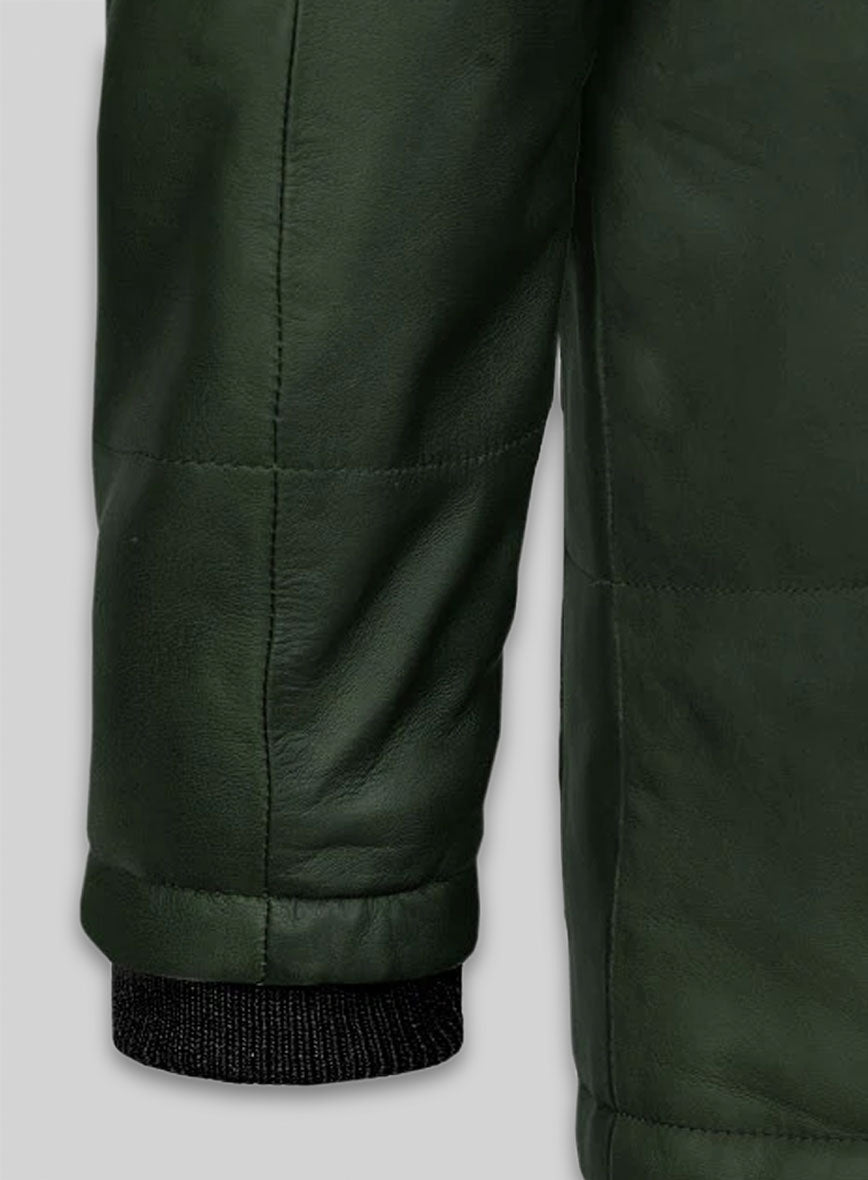 Soft Deep Olive Leather Jacket # 1000