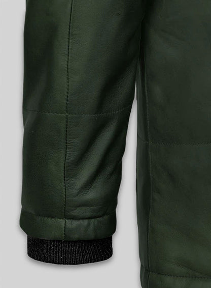 Soft Deep Olive Leather Jacket # 1000