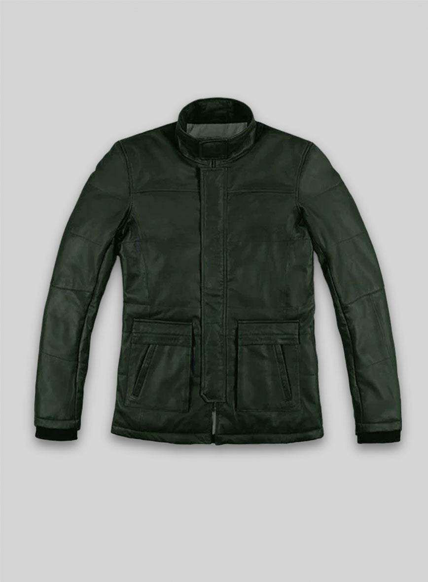 Soft Deep Olive Leather Jacket # 1000