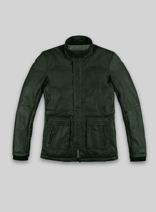 Soft Deep Olive Leather Jacket # 1000