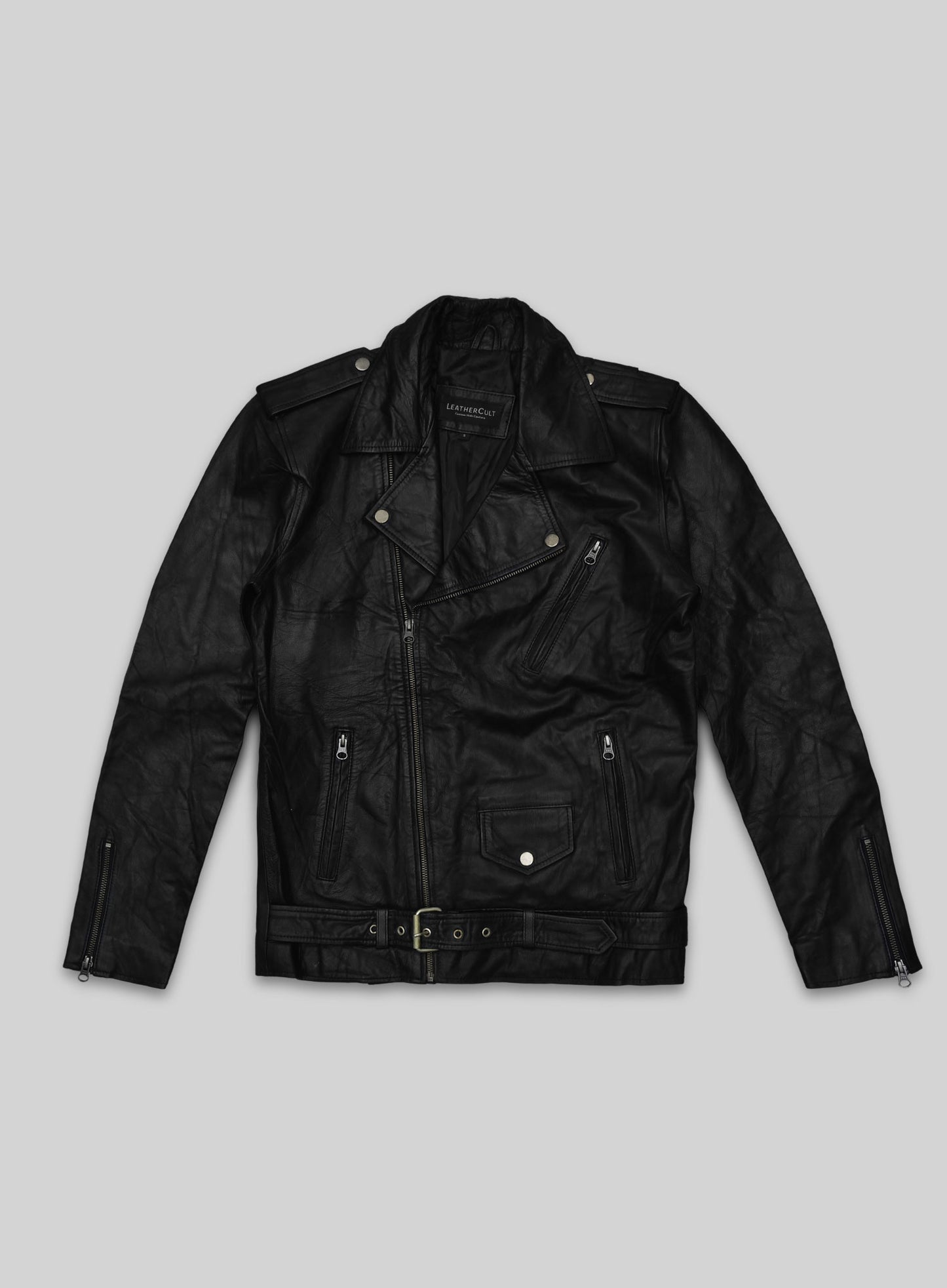 Leather Jacket #812 -S