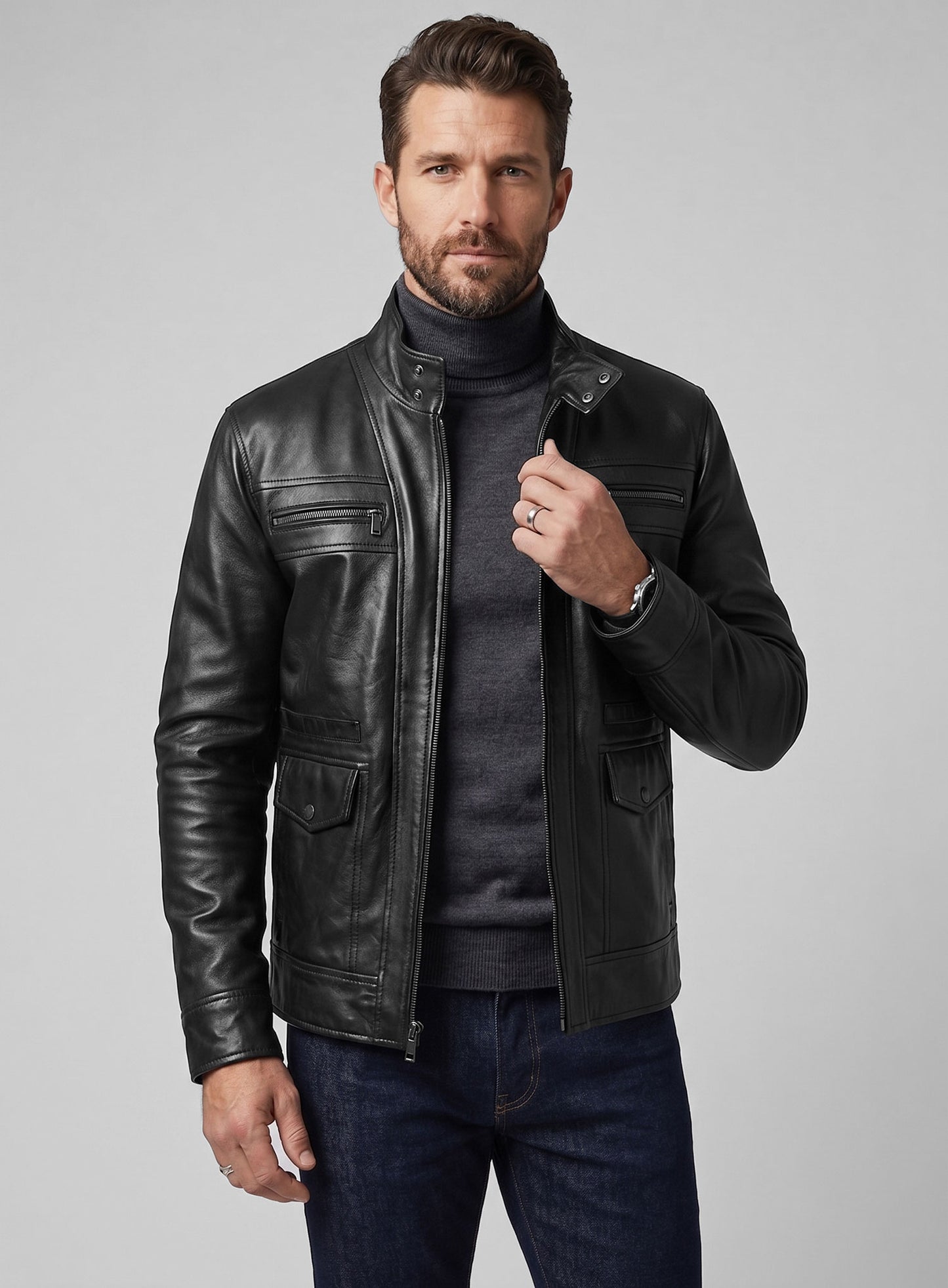 Leather Jacket #835