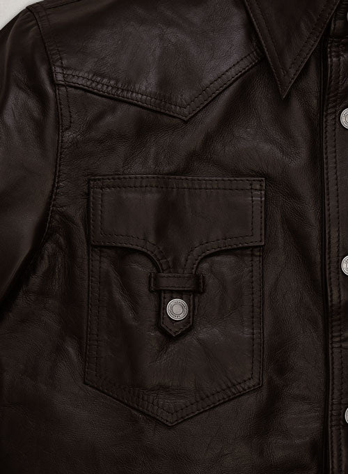 Leather Shirt Jacket #129 - LeatherCult