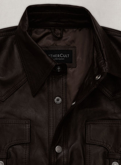 Leather Shirt Jacket #129 - LeatherCult