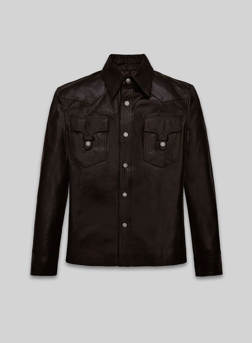 Leather Shirt Jacket #129