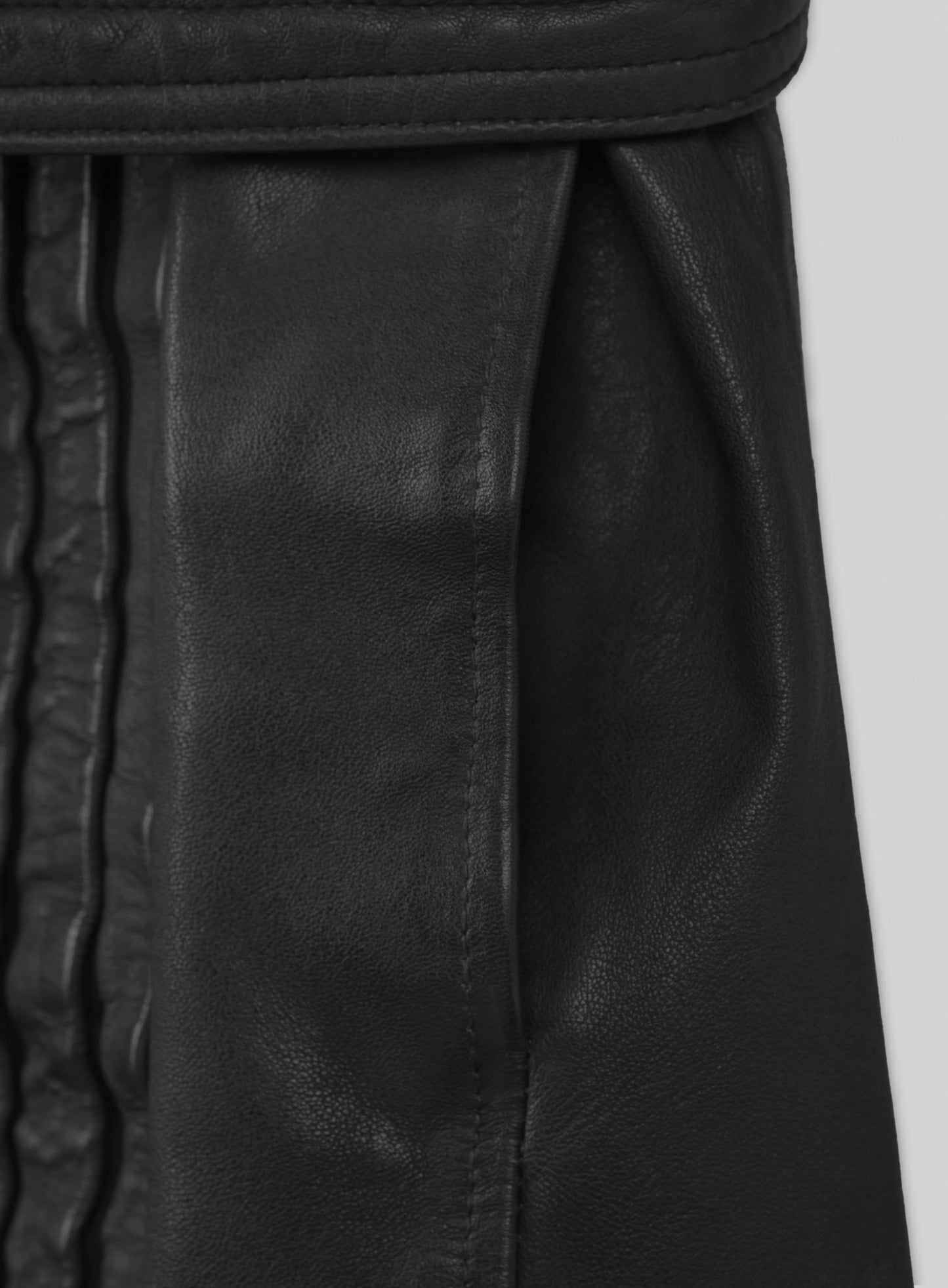 Leather Long Coat #203