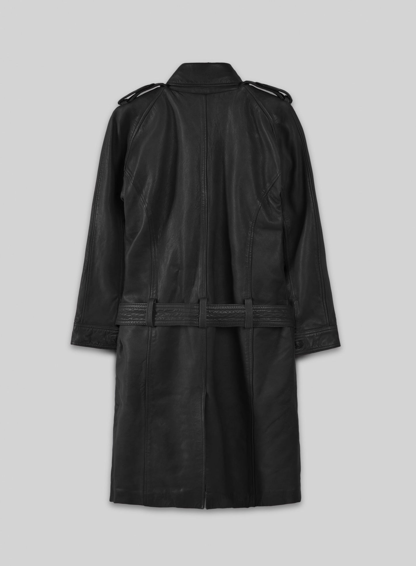 Leather Long Coat #203