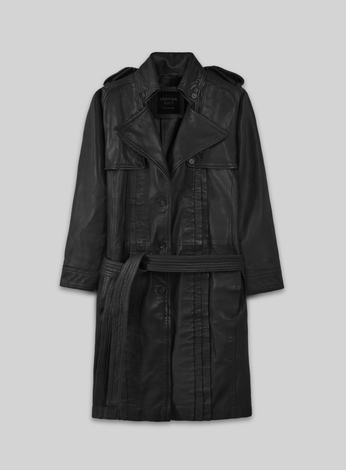Leather Long Coat #203