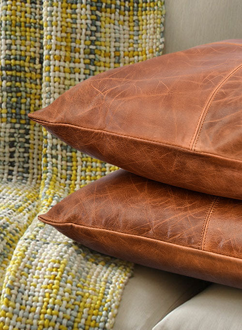 Leather Pillow Cover - LeatherCult