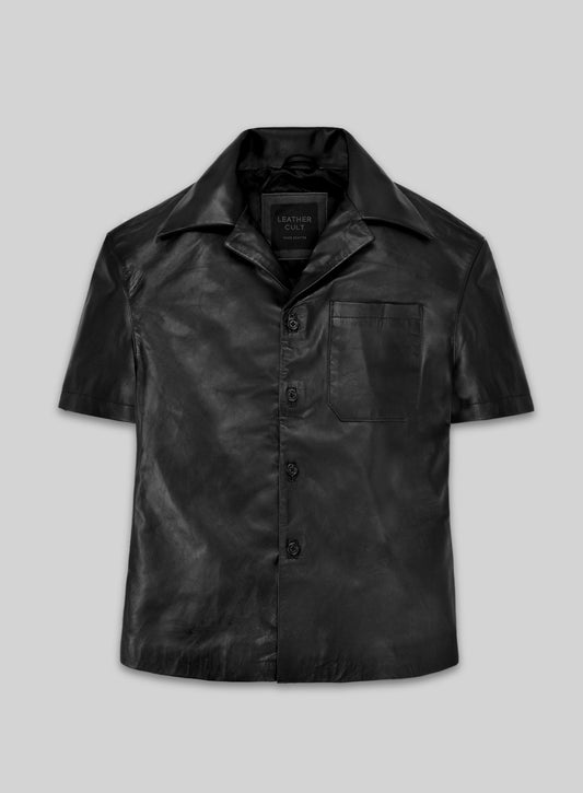 Leather Shirt Half Sleeves #1