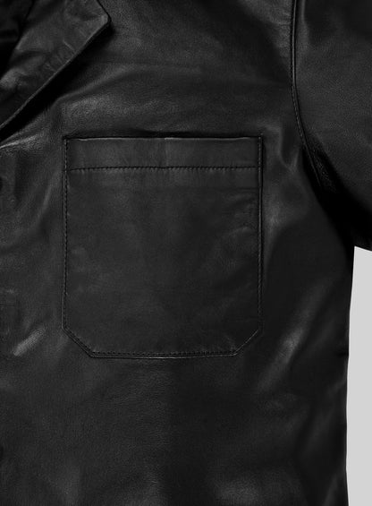 Leather Shirt Half Sleeves #1