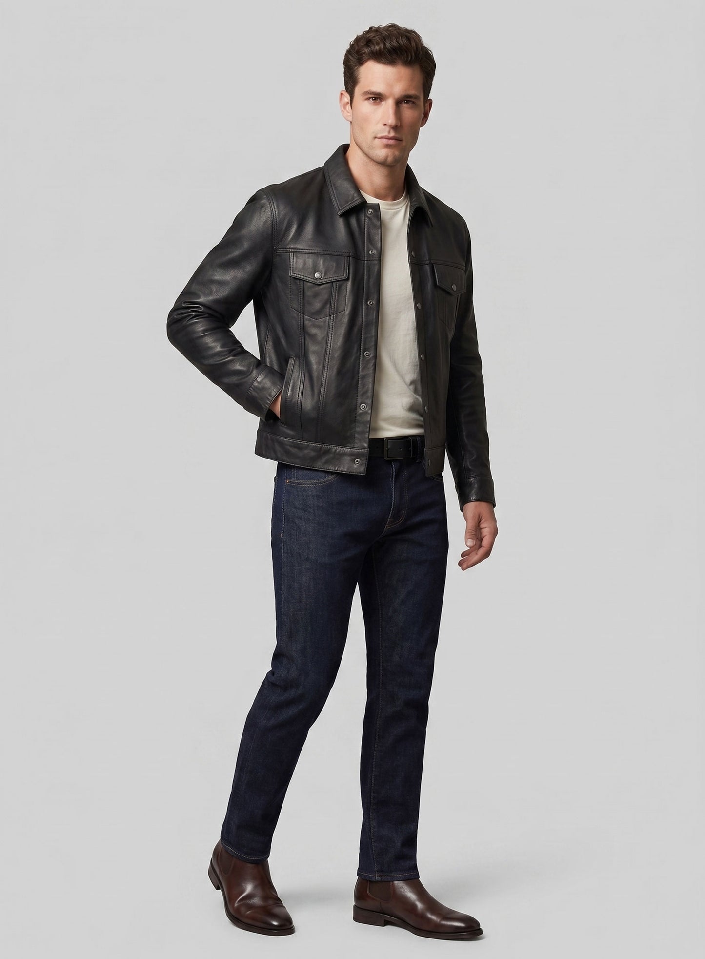 Leather Trucker Jacket