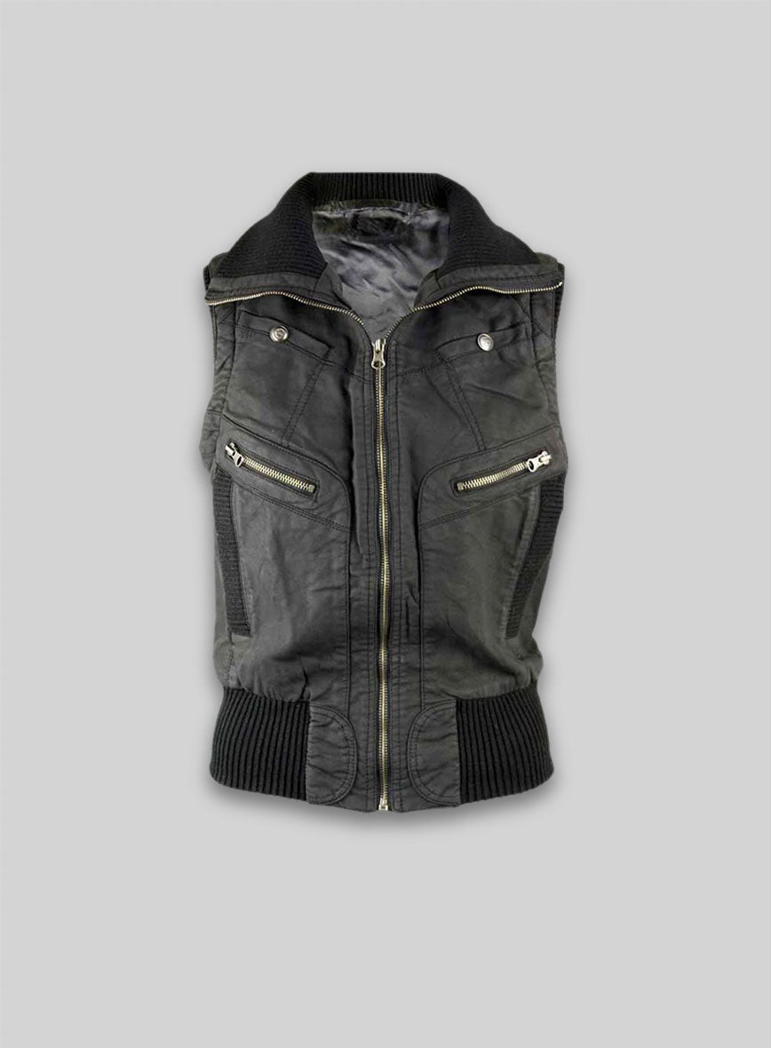 Leather Biker Vest # 314
