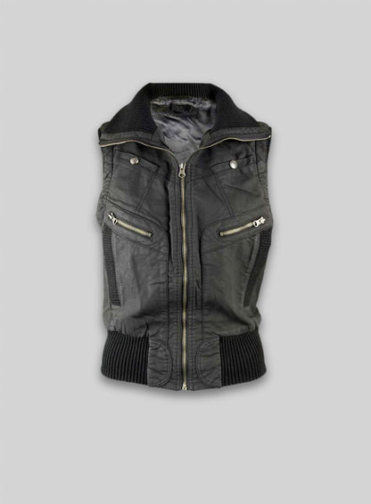 Leather Biker Vest # 314