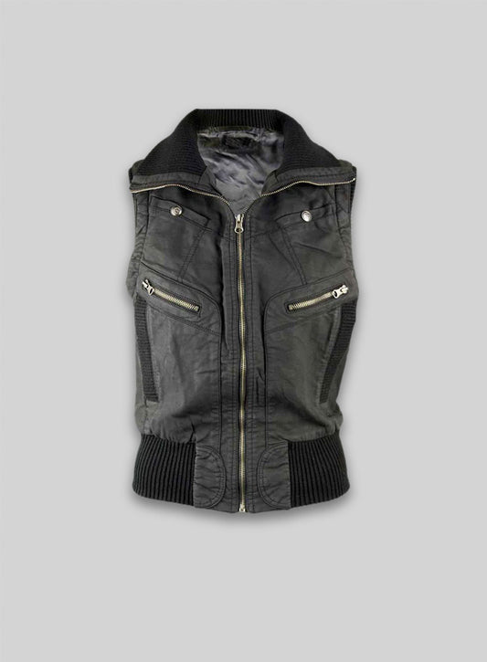 Leather Biker Vest # 314
