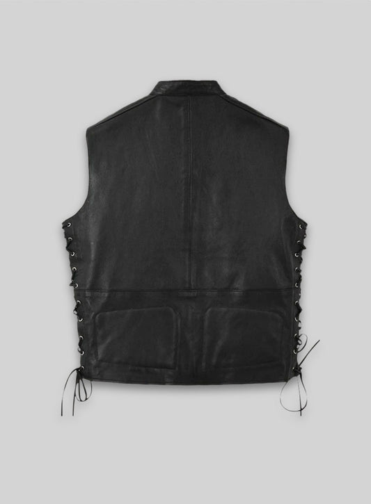Leather Biker Vest # 333