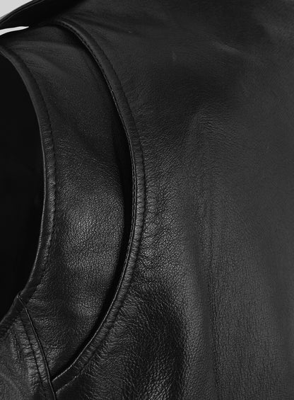 Leather Biker Vest # 342