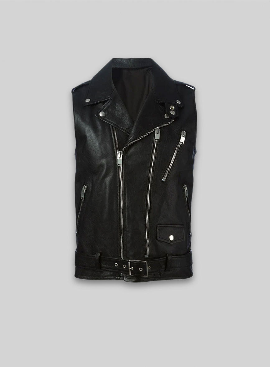 Leather Biker Vest # 342