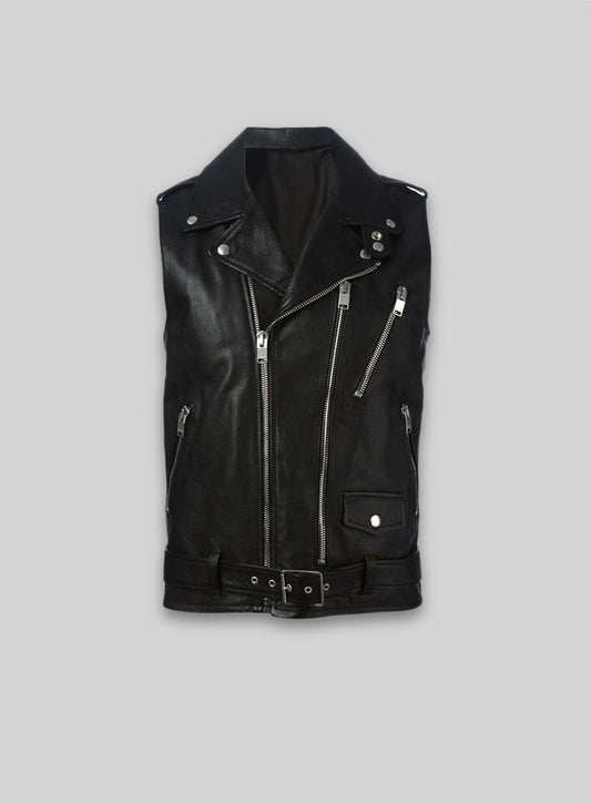 Leather Biker Vest # 342