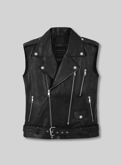 Leather Biker Vest # 342