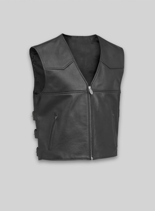 Leather Biker Vest # 347