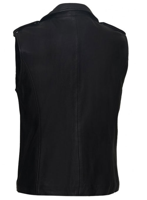 Leather Biker Vest # 349 - LeatherCult