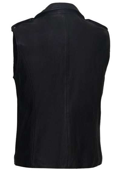 Leather Biker Vest # 349 - LeatherCult