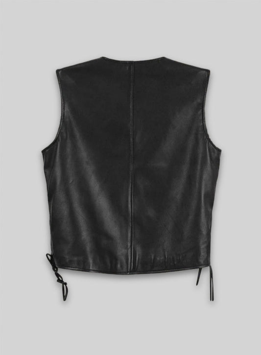 Leather Biker Vest # 350