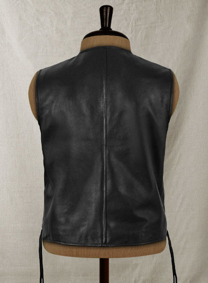 Leather Biker Vest # 350 - LeatherCult