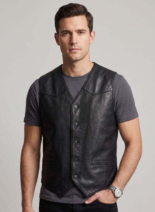 Leather Vest # 301