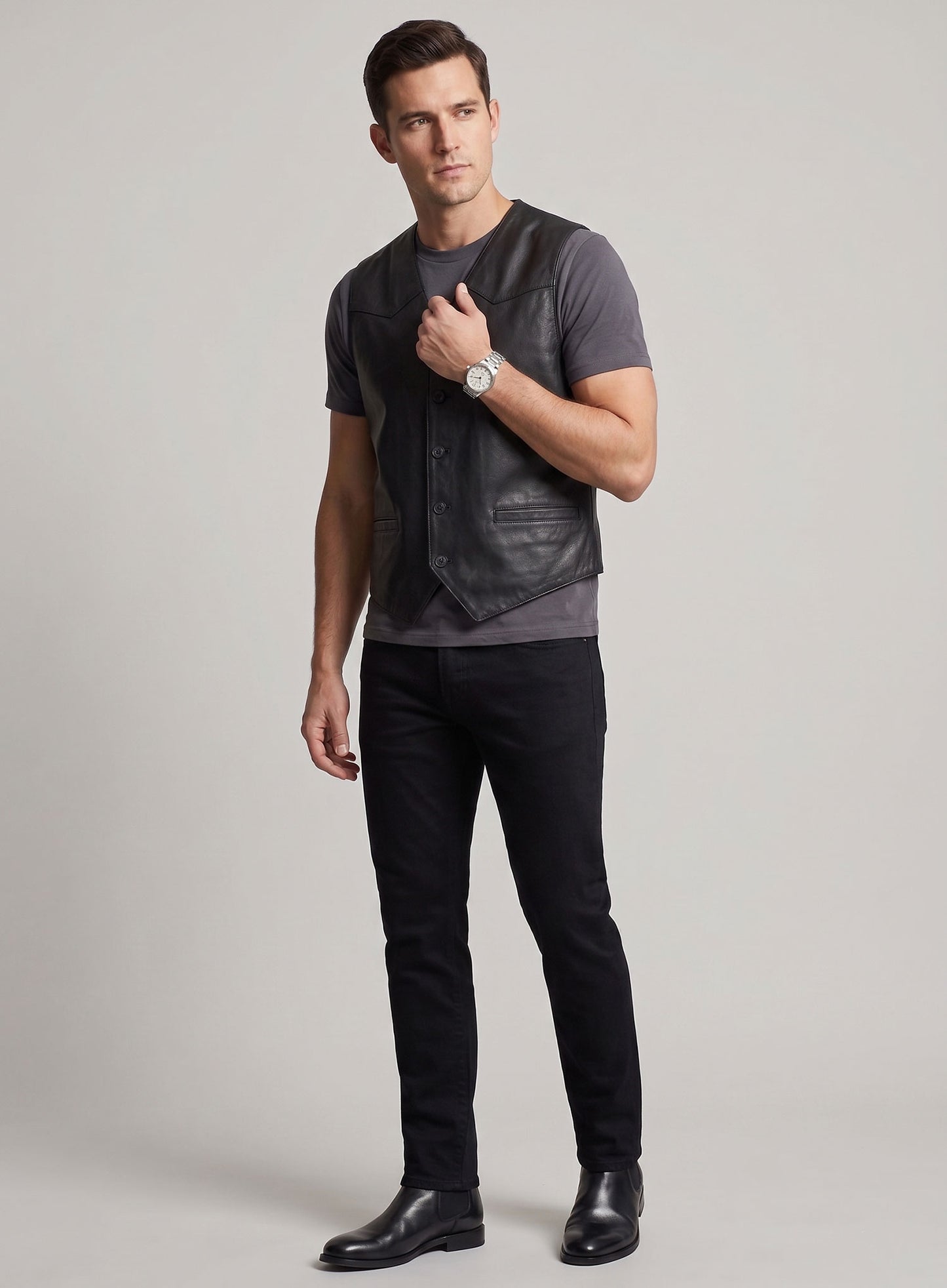 Leather Vest # 301